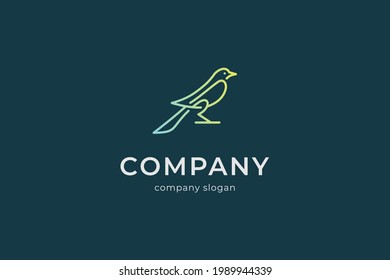 modern simple bird logo vector icon illlustration