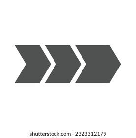 Modern simple black arrow. Flat style isolated on white background. Vector illustration.