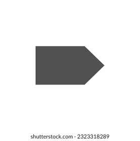 Modern simple black arrow. Flat style isolated on white background. Vector illustration.