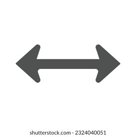 Modern simple black arrow. Flat style isolated on white background. Vector illustration.
