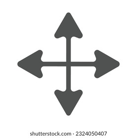 Moderna y simple flecha negra. Estilo plano aislado en un fondo blanco. Ilustración vectorial.