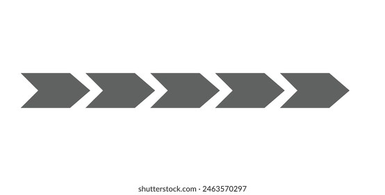 Flecha negra simple moderna. Estilo plano aislado sobre fondo blanco. Ilustración vectorial.