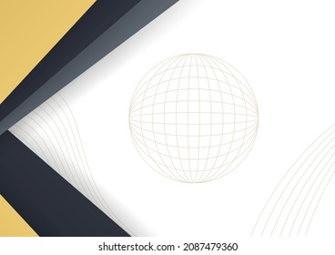 Moderno y simple fondo negro y dorado abstracto. Adecuado para tarjeta de visita, presentación, volante, folleto, impresión y plantilla de certificado.