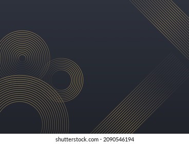 Modern simple black and gold abstract background. Suitable for business card, presentation, flyer, brochure, print, and certificate template