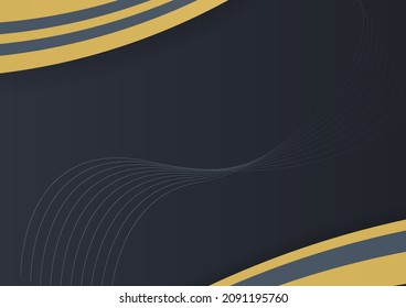 Moderner, einfacher, abstrakter schwarz-goldener Hintergrund. Geeignet für Visitenkarten-, Präsentations-, Flyer-, Broschüren-, Druck- und Zertifikatsvorlagen.