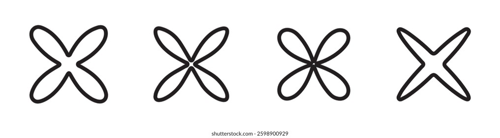 Modern simple black stars collection. Star icon. Sparkle stars isolated on transparent background. Vector illustration eps 10