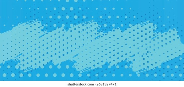 Diseño geométrico azul simple moderno.  Fondo retro del arte pop púrpura y azul abstracto brillante moderno del patrón de las líneas geométricas con el diseño punteado del semitono en estilo cómico