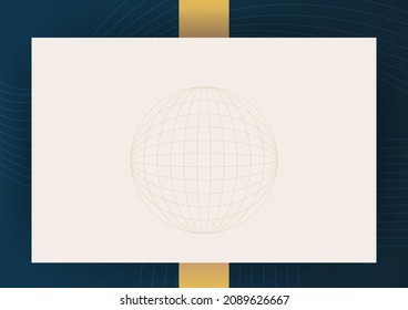 Moderno fondo abstracto azul y dorado. Adecuado para tarjeta de visita, presentación, volante, folleto, impresión y plantilla de certificado.