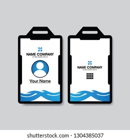 Modern simple  Blue Id Card 