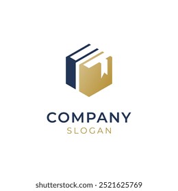 Plantilla de diseño de logotipo de libro simple moderno