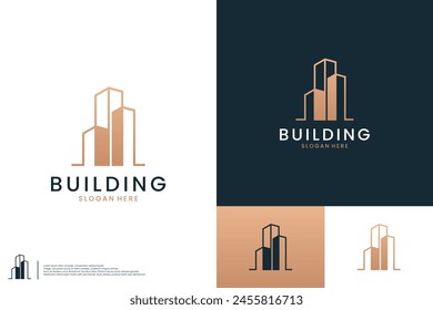 Modern simple building logo, construction, foundation, logo design inspiration.