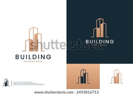 Modern simple building logo, construction, foundation, logo design inspiration.