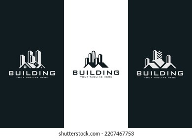 modern simple building logo design collection