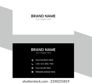Modern Simple Business Card  With Abstract Shape