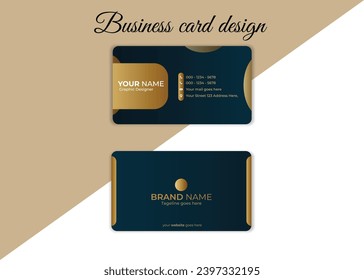 Modern and simple business card design professional business card design Personal visiting card with company logo.
