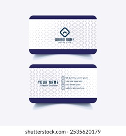 Modern and simple business card design Modern presentation card with company logo Vector business card template Visiting card for business  persona Vector  design