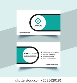 Modern and simple business card design Modern presentation card with company logo Vector business card template Visiting card for business  persona Vector  design