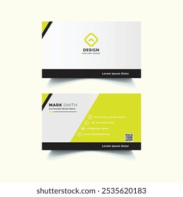 Modern and simple business card design Modern presentation card with company logo Vector business card template Visiting card for business  persona Vector  design