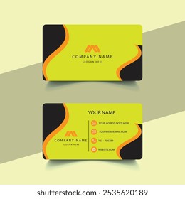 Modern and simple business card design Modern presentation card with company logo Vector business card template Visiting card for business  persona Vector  design