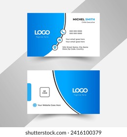 Modern simple business card print template.