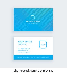 Modern simple business card set, template or visiting card