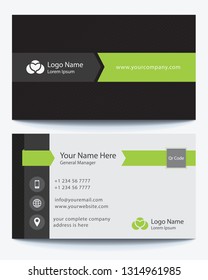 Modern simple business card set, template or visiting card. Vector illustration.