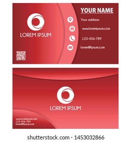 Modern simple business card set, template design vector