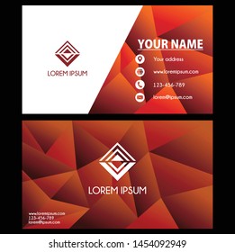 Modern simple business card set, template design vector