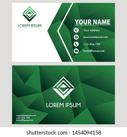 Modern simple business card set, template design vector
