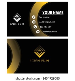 Modern simple business card set, template design vector