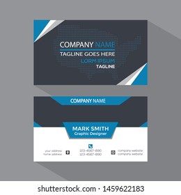 Modern simple business card set, template or visiting card. Vector illustration.