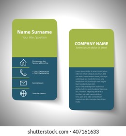Modern simple business card set, template or visiting card. Vector illustration.