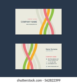Modern simple Business card set template. design template. Vector illustration. 