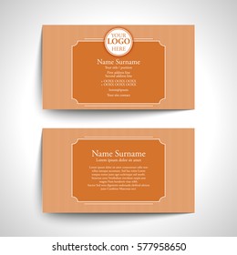 Modern simple business card set, template or visiting card. Vector illustration.
