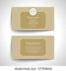 Modern simple business card set, template or visiting card. Vector illustration.