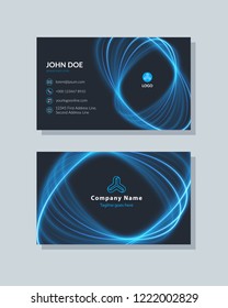 Modern simple business card template. Clean and creative design, vector abstract background.