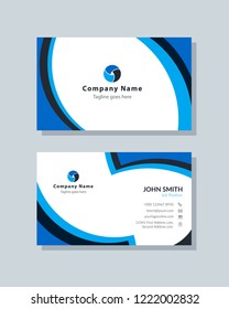 Modern simple business card template. Clean and creative design, vector abstract background.