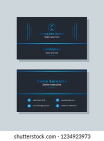 Moderna plantilla de tarjeta de visita simple. Diseño limpio y creativo de fondo abstracto