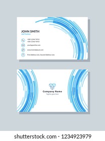 Modern simple business card template. Clean and creative design abstract background