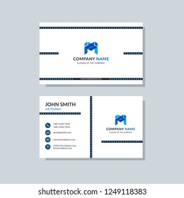 Modern simple business card template. Clean and creative design abstract vector background