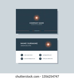 Modern simple business card template. Clean and creative design abstract background