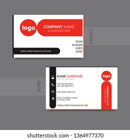 Modern simple business card template - Flat Design - Vector Illustration - Vector
