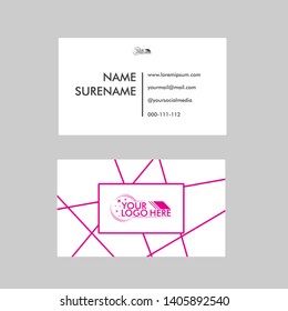 Modern simple business card template. Clean and creative design abstract background