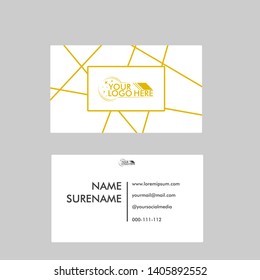 Modern simple business card template. Clean and creative design abstract background