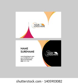 Modern simple business card template. Clean and creative design abstract background