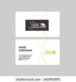 Modern simple business card template. Clean and creative design abstract background