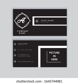 Modern simple business card template. Vector illustration EPS 10
