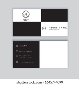 Modern simple business card template. Vector illustration EPS 10