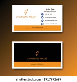 modern simple business card template vector