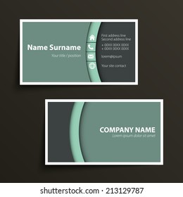 Modern simple business card template. Vector format.